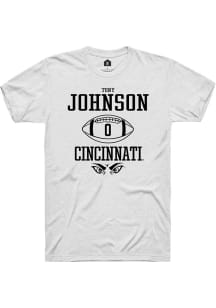 Tony Johnson White Cincinnati Bearcats NIL Sport Icon Short Sleeve T Shirt