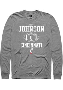 Tony Johnson Rally Mens Graphite Cincinnati Bearcats NIL Sport Icon Tee