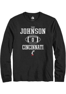 Tony Johnson Rally Mens Black Cincinnati Bearcats NIL Sport Icon Tee