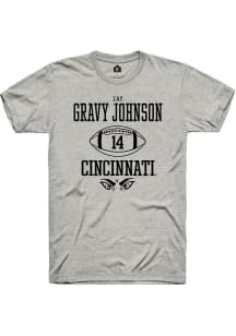 Zay Gravy Johnson Ash Cincinnati Bearcats NIL Sport Icon Short Sleeve T Shirt