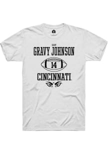 Zay Gravy Johnson White Cincinnati Bearcats NIL Sport Icon Short Sleeve T Shirt