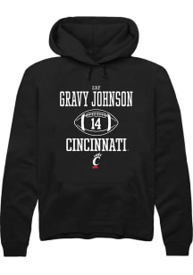 Zay Gravy Johnson Rally Mens Black Cincinnati Bearcats NIL Sport Icon Hooded Sweatshirt