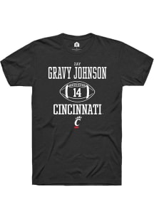 Zay Gravy Johnson Black Cincinnati Bearcats NIL Sport Icon Short Sleeve T Shirt