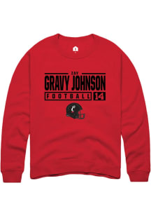 Zay Gravy Johnson Rally Mens Red Cincinnati Bearcats NIL Stacked Box Crew Sweatshirt