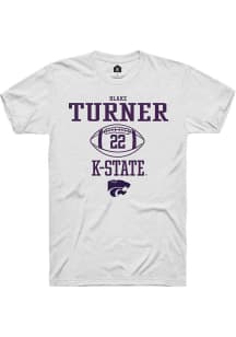 Blake Turner White K-State Wildcats NIL Sport Icon Short Sleeve T Shirt