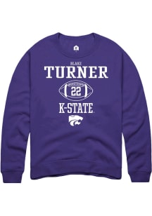 Blake Turner Rally Mens Purple K-State Wildcats NIL Sport Icon Crew Sweatshirt