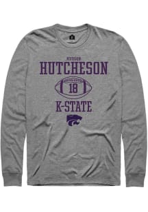 Hudson Hutcheson  K-State Wildcats Graphite Rally NIL Sport Icon Long Sleeve T Shirt