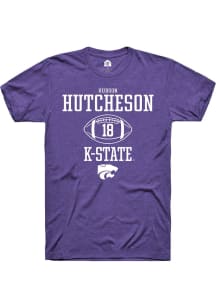 Hudson Hutcheson  K-State Wildcats Purple Rally NIL Sport Icon Short Sleeve T Shirt