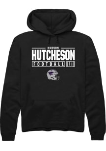 Hudson Hutcheson Rally Mens Black K-State Wildcats NIL Stacked Box Hooded Sweatshirt