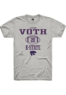 Jackson Voth  K-State Wildcats Ash Rally NIL Sport Icon Short Sleeve T Shirt