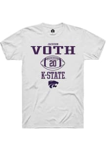 Jackson Voth  K-State Wildcats White Rally NIL Sport Icon Short Sleeve T Shirt