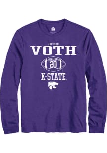 Jackson Voth  K-State Wildcats Purple Rally NIL Sport Icon Long Sleeve T Shirt