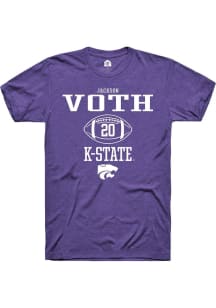 Jackson Voth  K-State Wildcats Purple Rally NIL Sport Icon Short Sleeve T Shirt