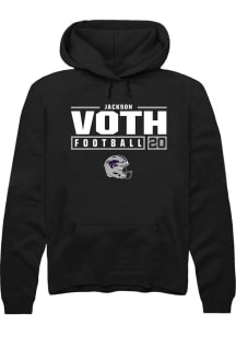 Jackson Voth  Rally K-State Wildcats Mens Black NIL Stacked Box Long Sleeve Hoodie