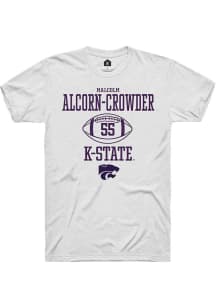 Malcolm Alcorn-Crowder  K-State Wildcats White Rally NIL Sport Icon Short Sleeve T Shirt