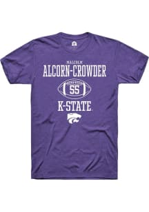 Malcolm Alcorn-Crowder  K-State Wildcats Purple Rally NIL Sport Icon Short Sleeve T Shirt