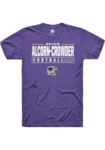 Malcolm Alcorn-Crowder  K-State Wildcats Purple Rally NIL Stacked Box Short Sleeve T Shirt