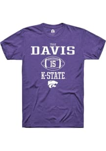 Trae Davis Purple K-State Wildcats NIL Sport Icon Short Sleeve T Shirt