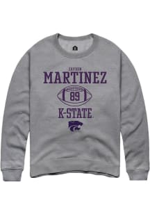 Zayden Martinez Rally Mens Graphite K-State Wildcats NIL Sport Icon Crew Sweatshirt