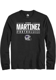 Zayden Martinez Rally Mens Black K-State Wildcats NIL Stacked Box Tee