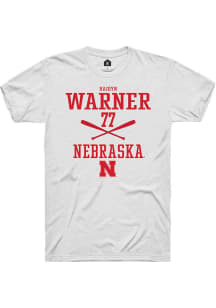 Haidyn Warner White Nebraska Cornhuskers NIL Sport Icon Short Sleeve T Shirt