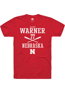 Haidyn Warner Red Nebraska Cornhuskers NIL Sport Icon Short Sleeve T Shirt