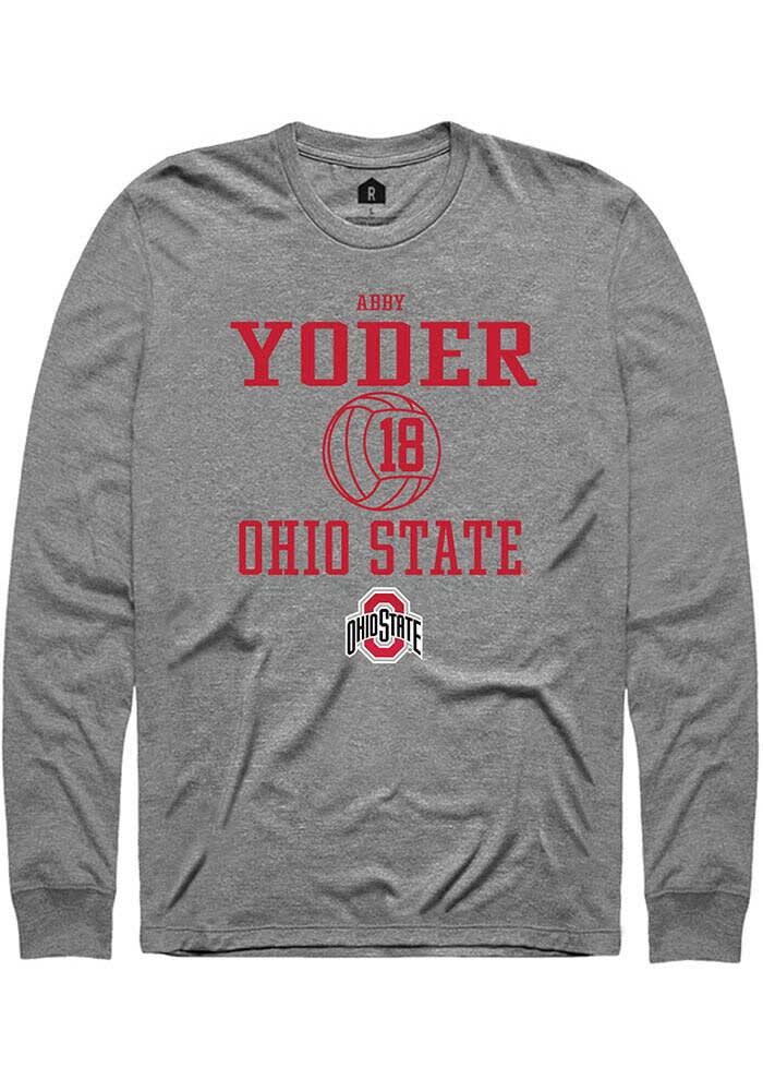 Abby Yoder  Ohio State Buckeyes Graphite Rally NIL Sport Icon Long Sleeve T Shirt