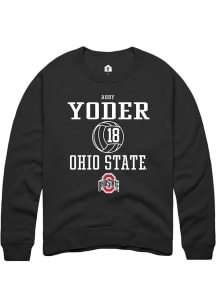 Abby Yoder  Rally Ohio State Buckeyes Mens Black NIL Sport Icon Long Sleeve Crew Sweatshirt