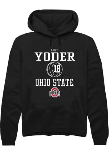 Abby Yoder  Rally Ohio State Buckeyes Mens Black NIL Sport Icon Long Sleeve Hoodie