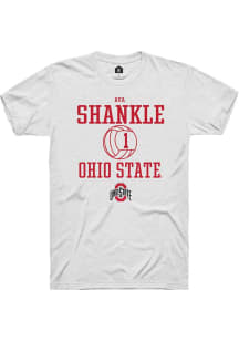 Ava Shankle  Ohio State Buckeyes White Rally NIL Sport Icon Short Sleeve T Shirt