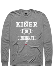 Corey Kiner  Cincinnati Bearcats Graphite Rally NIL Sport Icon Long Sleeve T Shirt