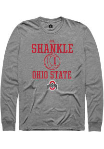 Ava Shankle  Ohio State Buckeyes Graphite Rally NIL Sport Icon Long Sleeve T Shirt