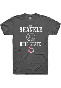 Ava Shankle  Ohio State Buckeyes Dark Grey Rally NIL Sport Icon Short Sleeve T Shirt