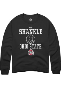 Ava Shankle Rally Mens Black Ohio State Buckeyes NIL Sport Icon Crew Sweatshirt