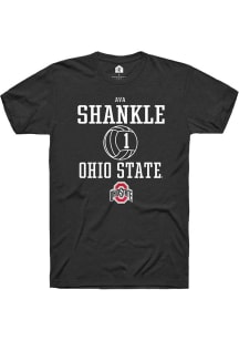 Ava Shankle  Ohio State Buckeyes Black Rally NIL Sport Icon Short Sleeve T Shirt