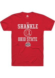 Ava Shankle  Ohio State Buckeyes Red Rally NIL Sport Icon Short Sleeve T Shirt