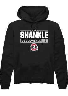 Ava Shankle Rally Mens Black Ohio State Buckeyes NIL Stacked Box Hooded Sweatshirt