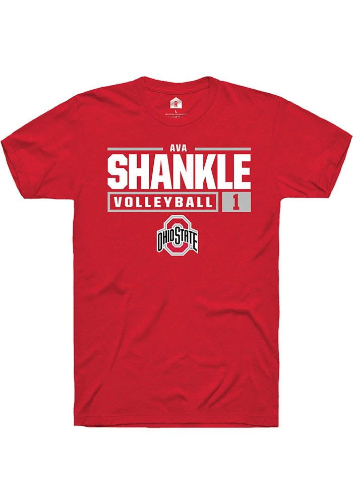 Ava Shankle Ohio State Buckeyes Rally NIL Stacked Box Short Sleeve T Shirt