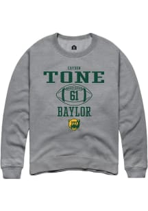 Cayden Tone  Rally Baylor Bears Mens Graphite NIL Sport Icon Long Sleeve Crew Sweatshirt