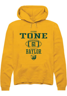 Cayden Tone  Rally Baylor Bears Mens Gold NIL Sport Icon Long Sleeve Hoodie
