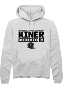 Corey Kiner  Rally Cincinnati Bearcats Mens White NIL Stacked Box Long Sleeve Hoodie