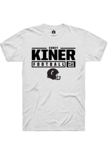 Corey Kiner  Cincinnati Bearcats White Rally NIL Stacked Box Short Sleeve T Shirt