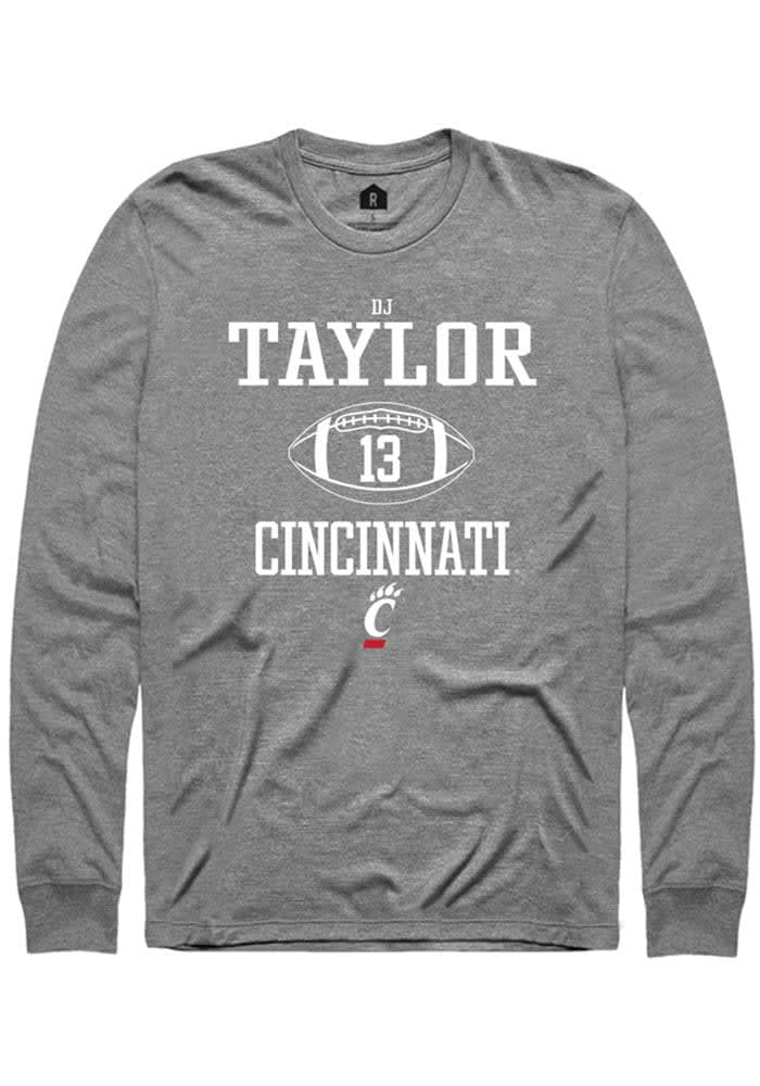 D.J. Taylor  Cincinnati Bearcats Graphite Rally NIL Sport Icon Long Sleeve T Shirt