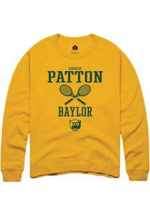 Lindsay Patton  Rally Baylor Bears Mens Gold NIL Sport Icon Long Sleeve Crew Sweatshirt