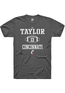 D.J. Taylor Dark Grey Cincinnati Bearcats NIL Sport Icon Short Sleeve T Shirt