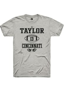 D.J. Taylor Ash Cincinnati Bearcats NIL Sport Icon Short Sleeve T Shirt