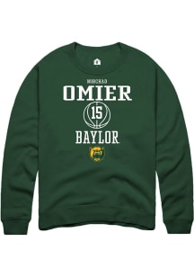 Norchad Omier  Rally Baylor Bears Mens Green NIL Sport Icon Long Sleeve Crew Sweatshirt