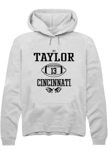 D.J. Taylor  Rally Cincinnati Bearcats Mens White NIL Sport Icon Long Sleeve Hoodie