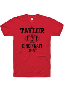 D.J. Taylor Red Cincinnati Bearcats NIL Sport Icon Short Sleeve T Shirt