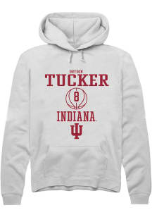 Bryson Tucker Rally Mens White Indiana Hoosiers NIL Sport Icon Hooded Sweatshirt